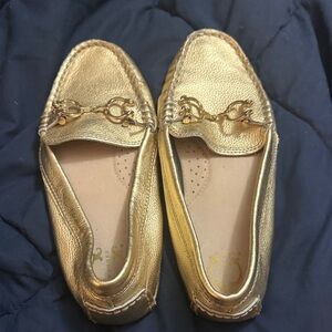C. Wonder Metallic Gold Loafers